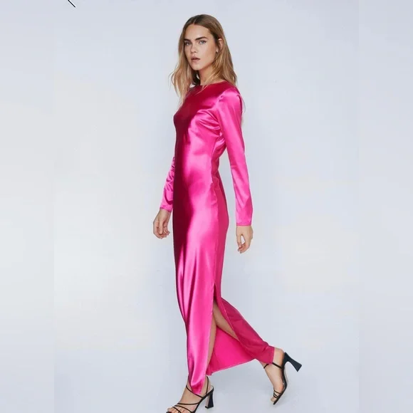 long sleeve midi bridesmaid dress Fast Delivery Long Sleeve V-Neck A-Line Midi Wedding Guest Dresses